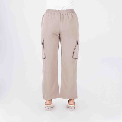 Petrol Ladies Basic Non-Denim Cargo Pants Mid-Rise Rinse Wash Fabric 169300 (Taupe)