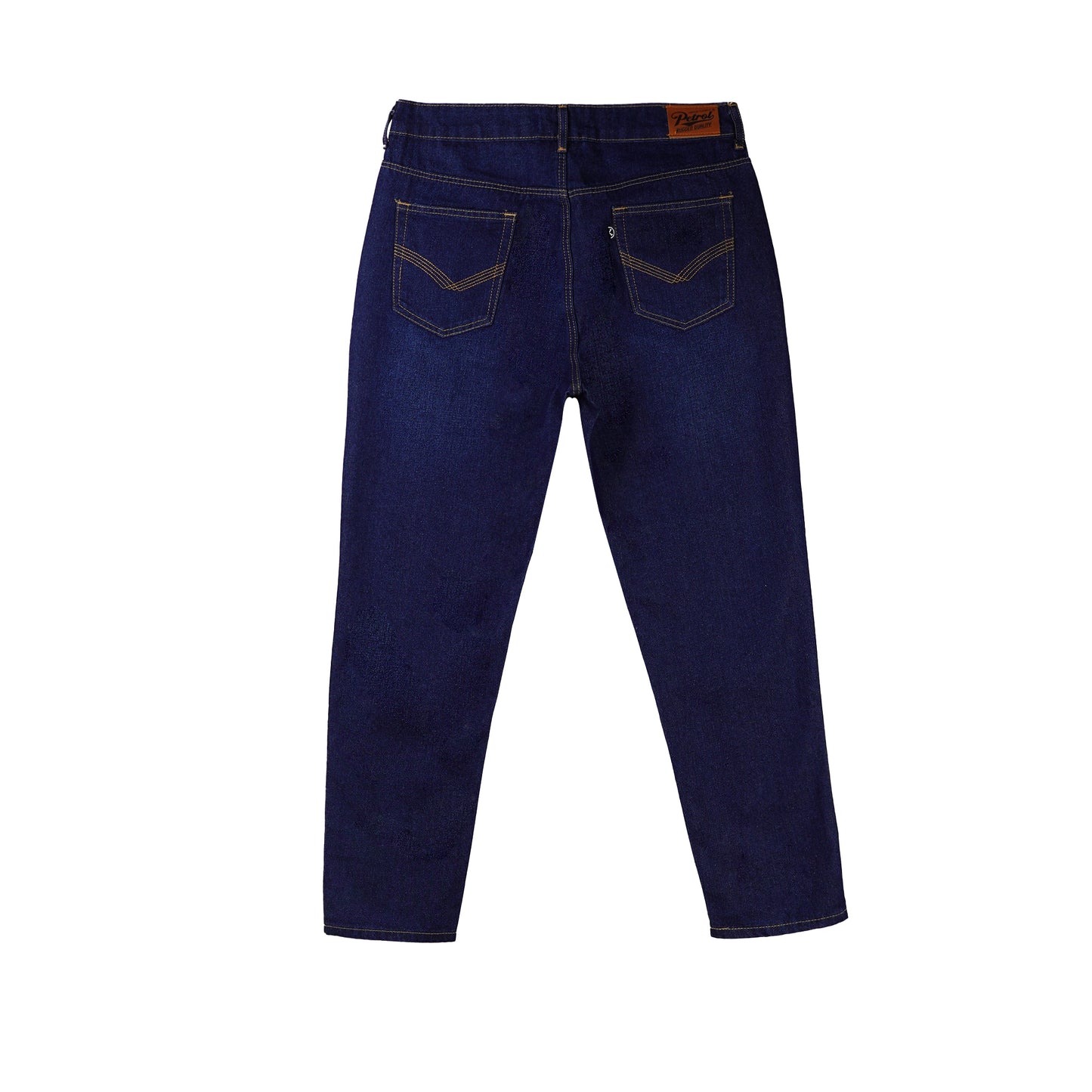 Petrol Ladies Basic Denim Boyfriend Jeans Mid-Rise Rinse Wash Fabric 167664 (Dark Shade)