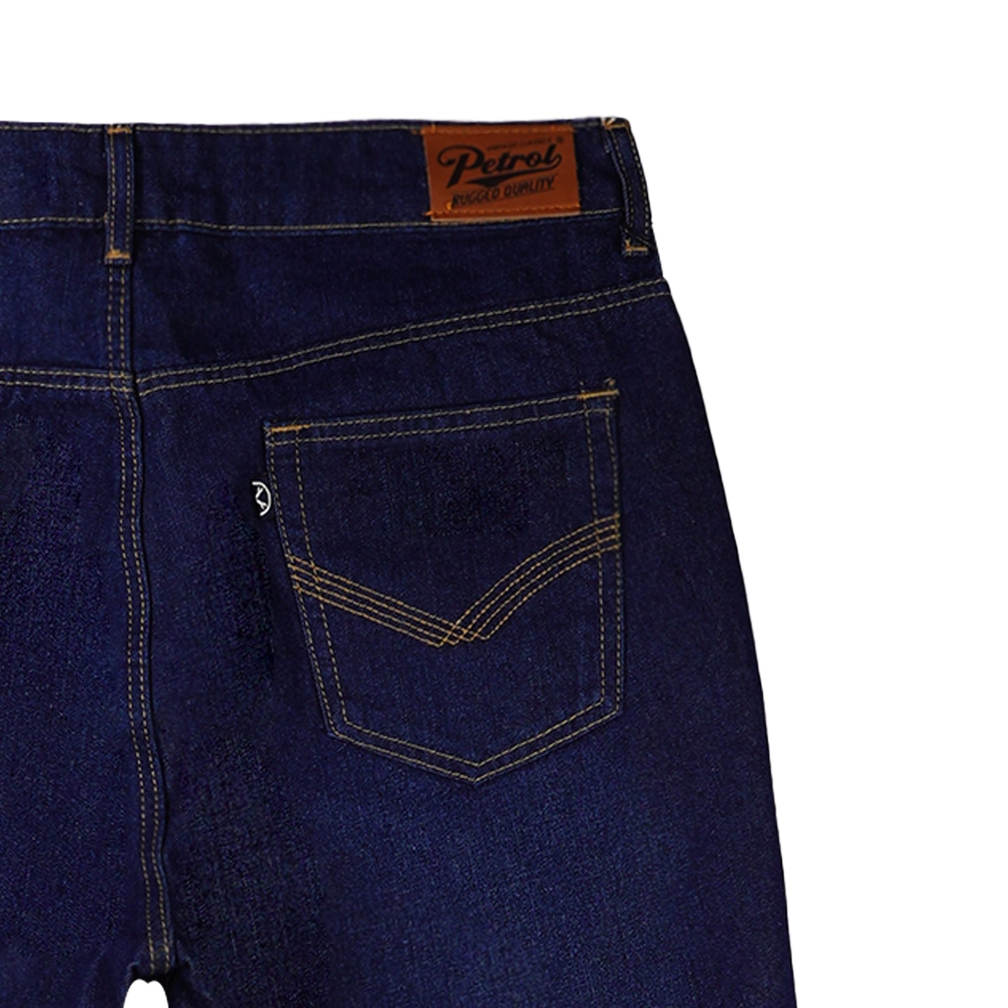Petrol Ladies Basic Denim Boyfriend Jeans Mid-Rise Rinse Wash Fabric 167664 (Dark Shade)