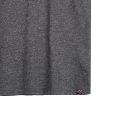 RRJ Men's Basic Tees Boxy Fitting  Heather Fabric 108113 (Black)