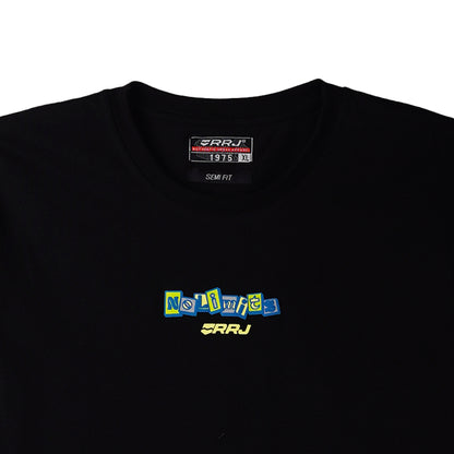 RRJ Men's Basic Tees Semibody Fitting Cotton Jersey Fabric 172425-U (Black)