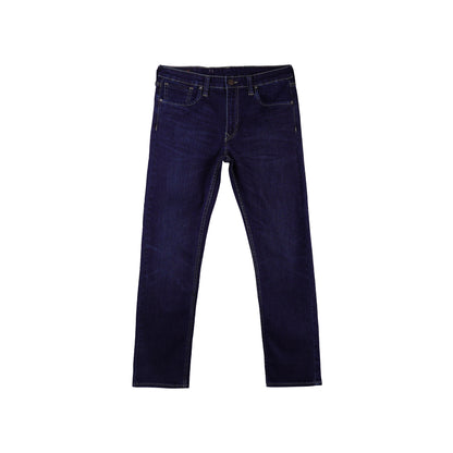 RRJ Men's Basic Denim Pants Superskinny Fitting Mid-Rise Extreme with Details Fabric 172141 (Dark Shade)