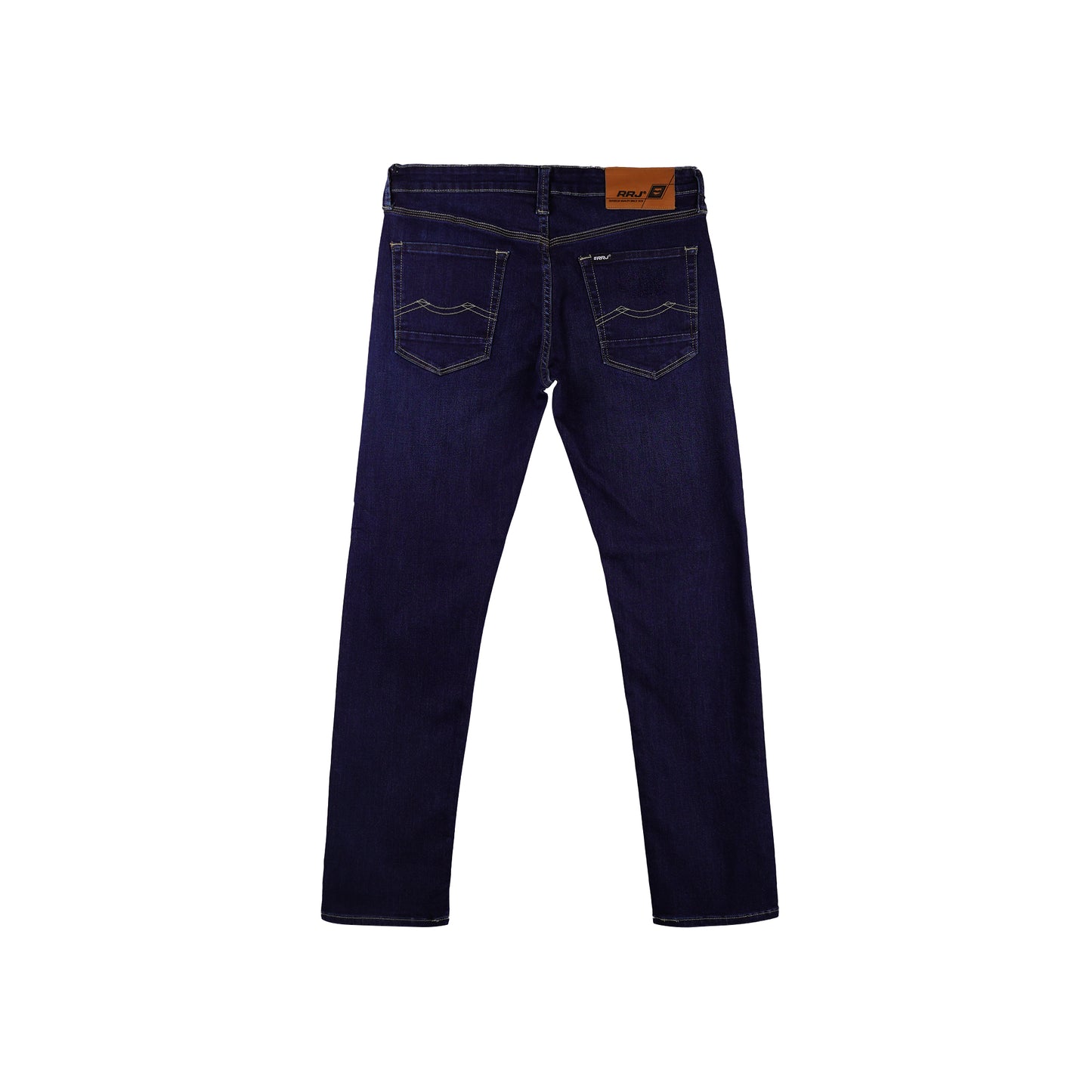 RRJ Men's Basic Denim Pants Superskinny Fitting Mid-Rise Extreme with Details Fabric 172141 (Dark Shade)