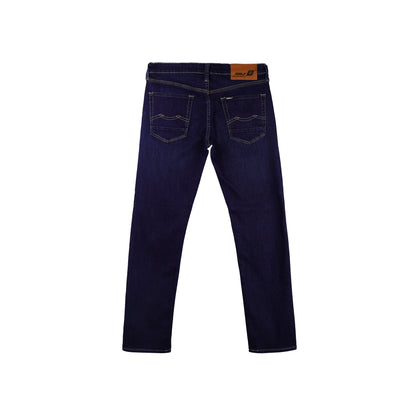 RRJ Men's Basic Denim Pants Superskinny Fitting Mid-Rise Extreme with Details Fabric 172141 (Dark Shade)
