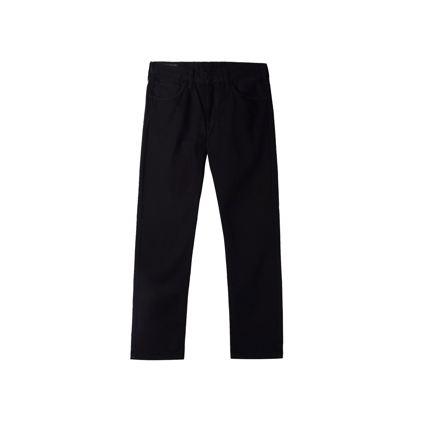 RRJ Men's Basic Denim Pants Slim Straight Mid-Rise Fitting Reverse Rinse Fabric 171460 (Black)