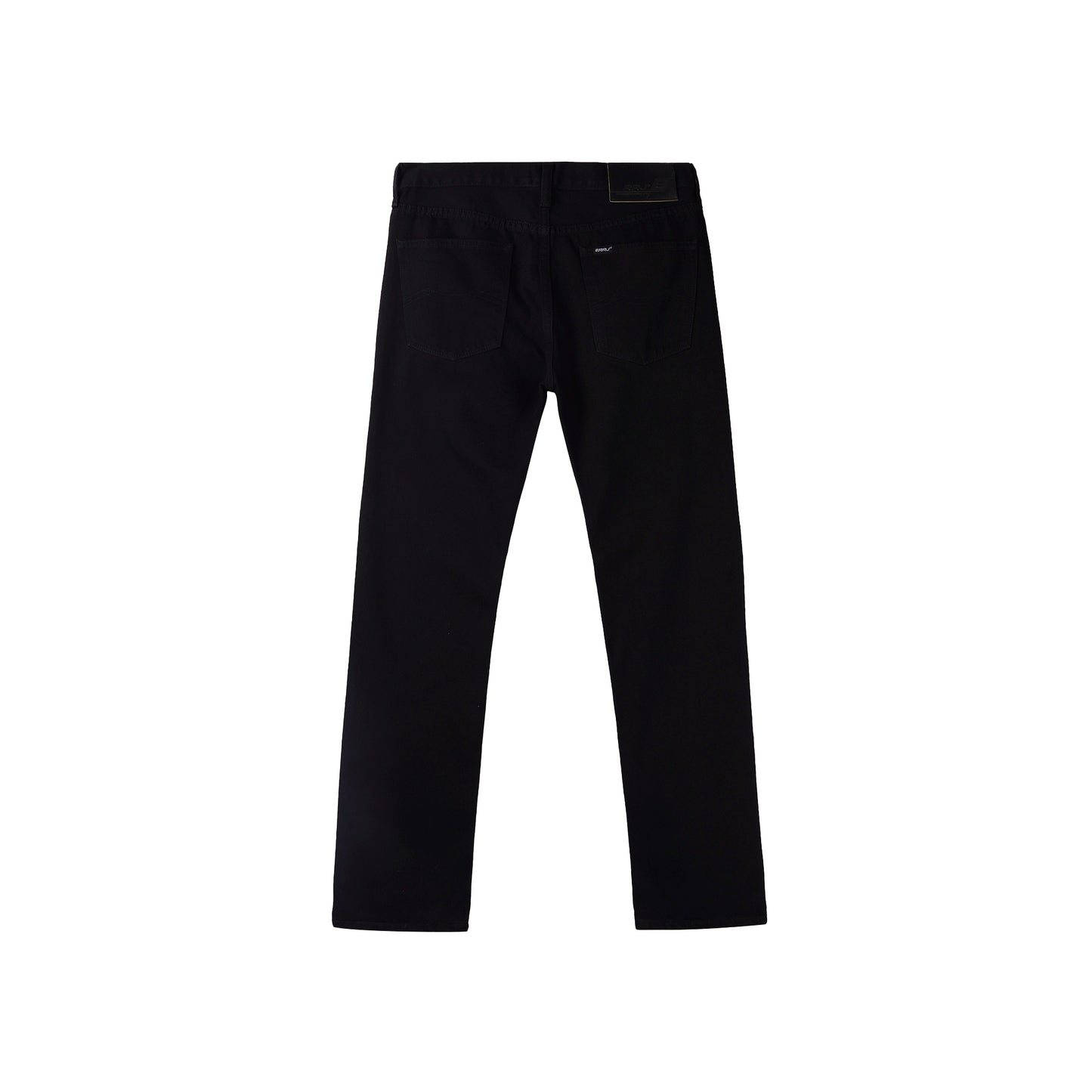 RRJ Men's Basic Denim Pants Slim Straight Mid-Rise Fitting Reverse Rinse Fabric 171460 (Black)
