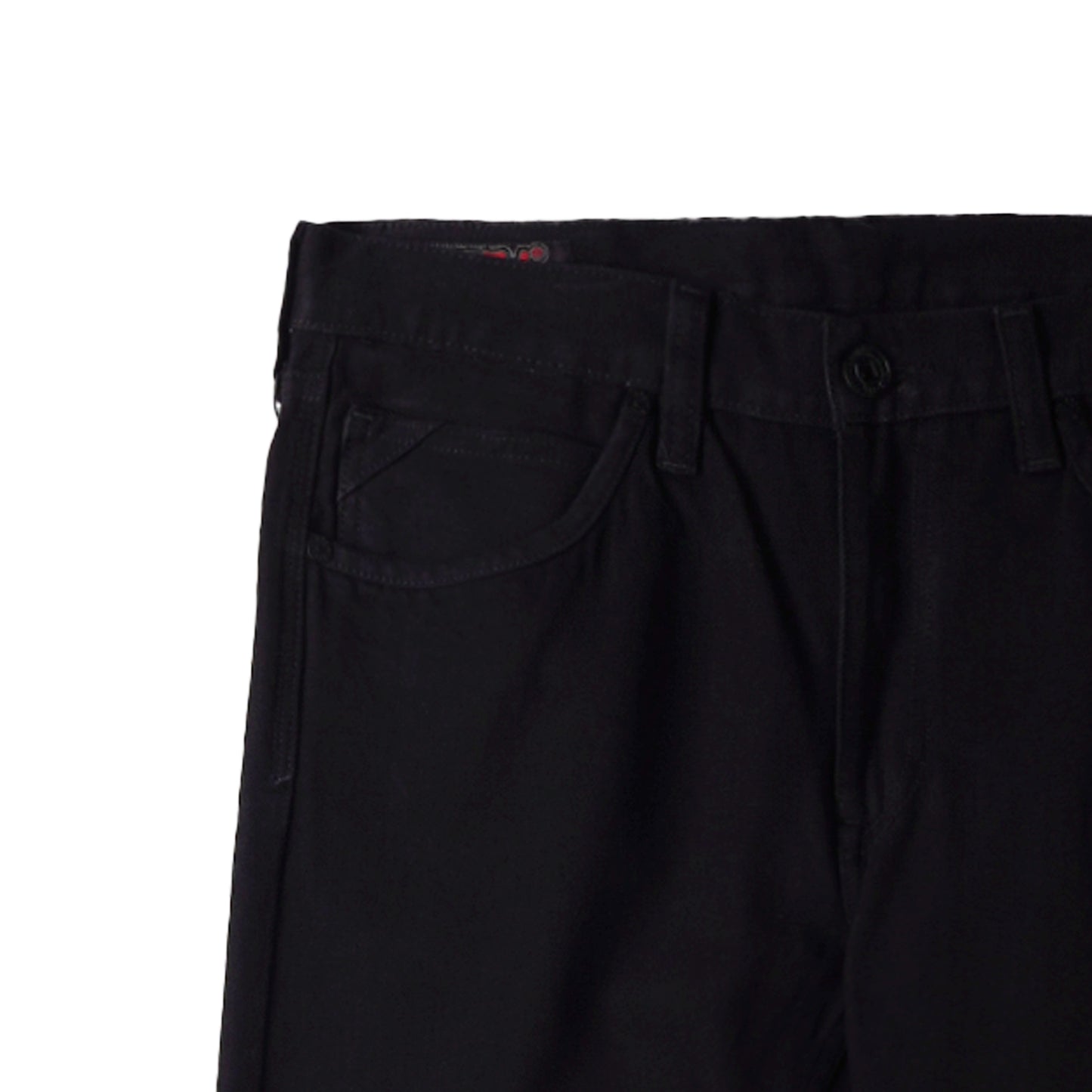 RRJ Men's Basic Denim Pants Slim Straight Mid-Rise Fitting Reverse Rinse Fabric 171460 (Black)