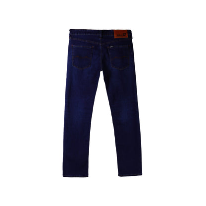 RRJ Men's Basic Denim Pants Superskinny Fitting Mid-Rise Extreme with Details Fabric 173587-U (Dark Shade)