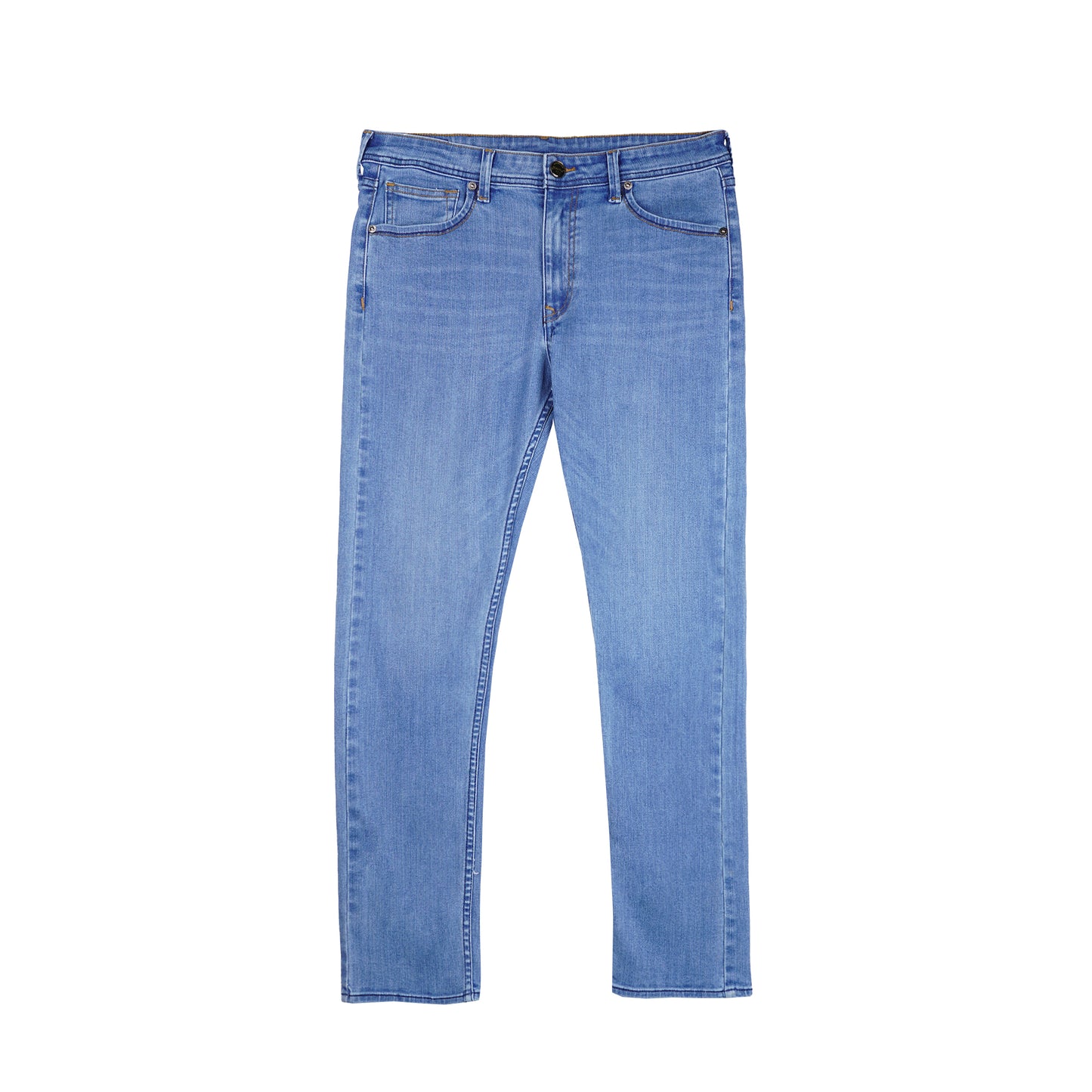 RRJ Men's Basic Denim Pants Superskinny Fitting Mid-Rise Extreme with Details Fabric 172578 (Light Shade)
