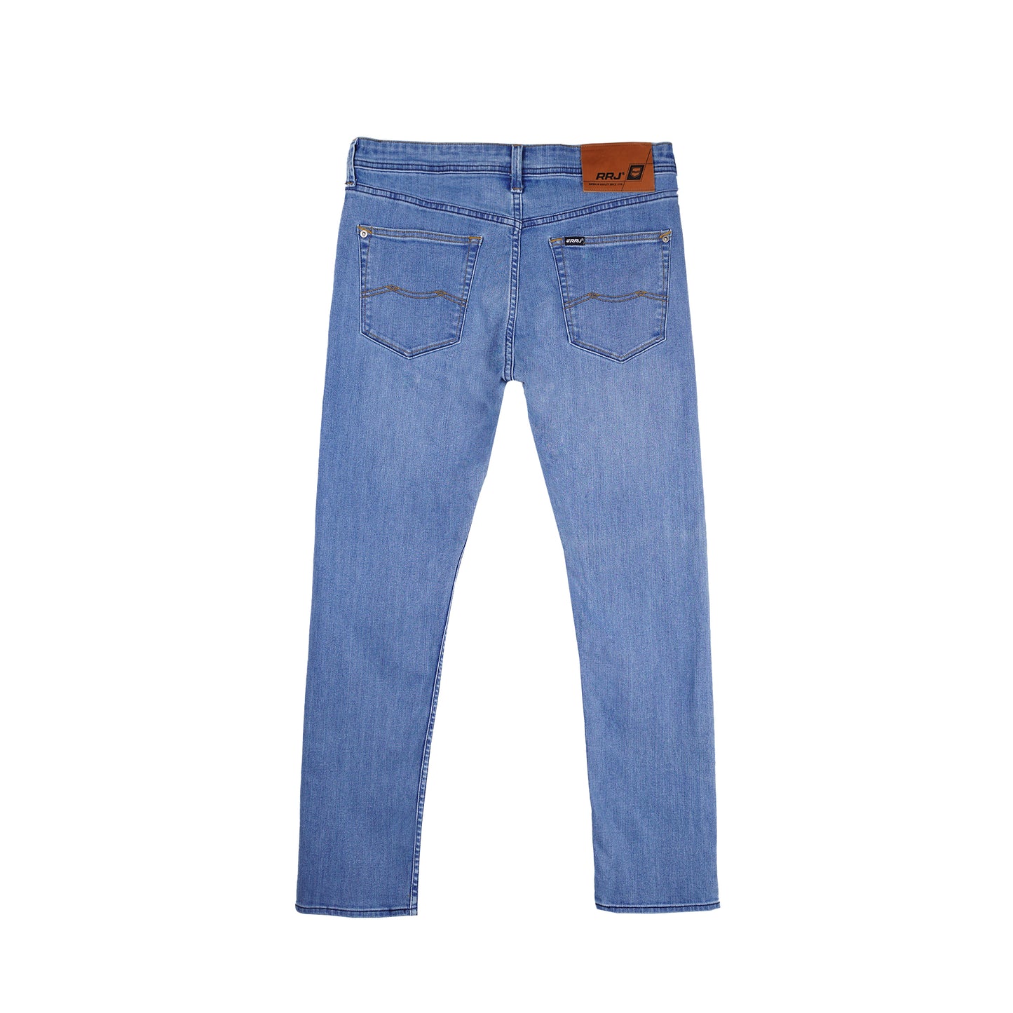 RRJ Men's Basic Denim Pants Superskinny Fitting Mid-Rise Extreme with Details Fabric 172578 (Light Shade)
