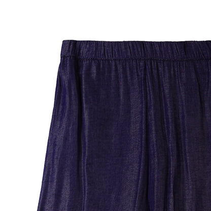 RRJ Ladies Basic Non-Denim Cullote Rinse Wash Fabric 154203 (Navy)