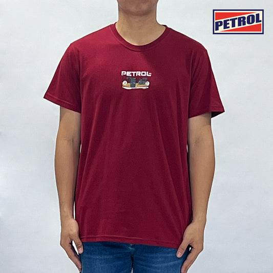 Petrol Men's Basic Tees Slim Fitting CVC Jersey Fabric 168392-U (Crimson)
