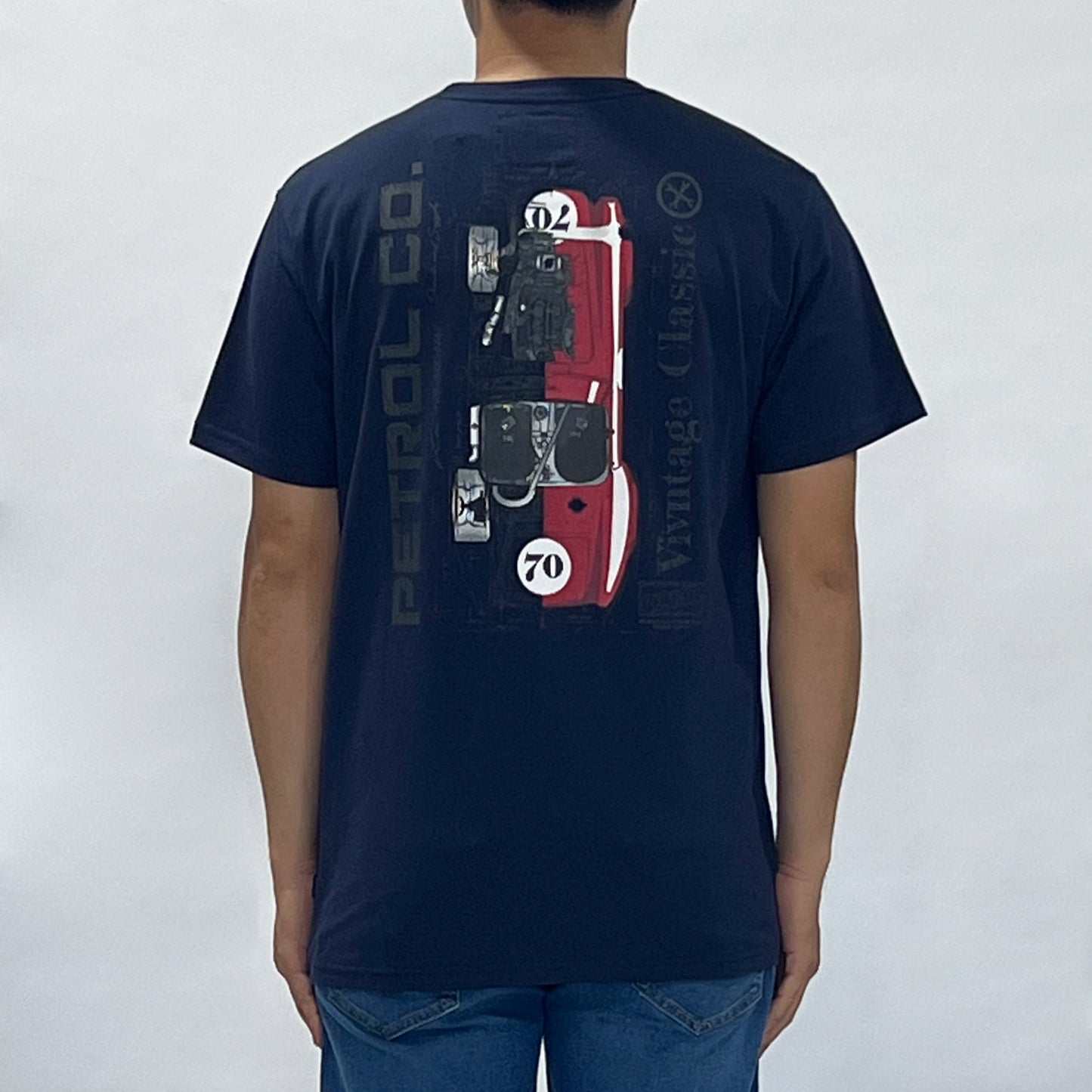 Petrol Men's Basic Tees Slim Fitting CVC Jersey Fabric 168392-U (Navy)