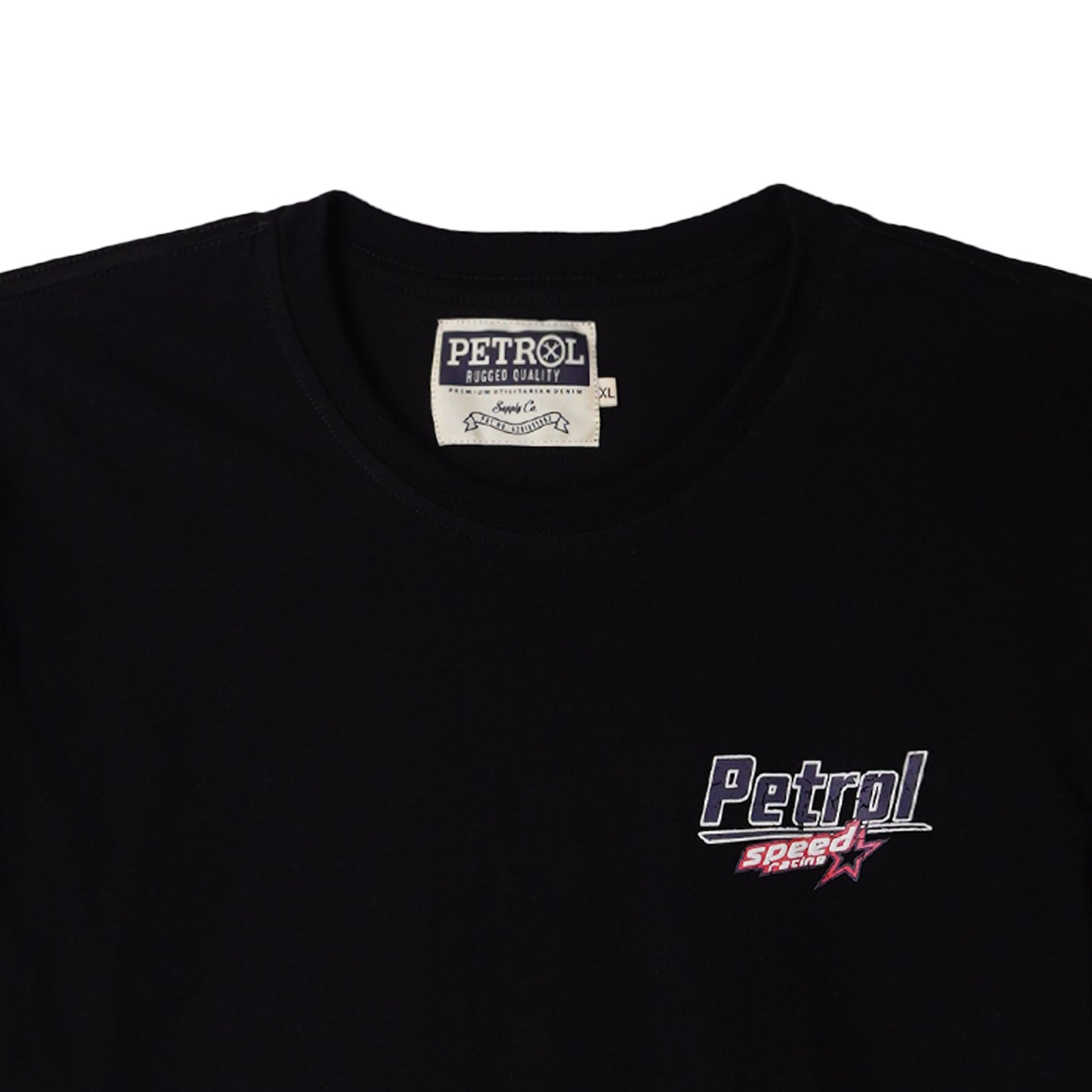 Petrol Men's Basic Tees Semibody Fitting CVC Jersey Fabric 172229-U (Black)