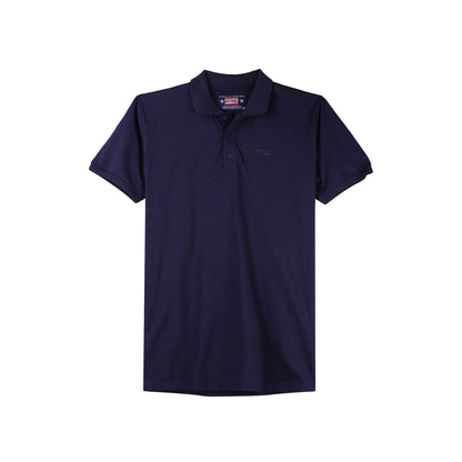 Petrol Men's Basic Collared Shirt Slim Fitting Missed Lycra Fabric 116329 (Navy)