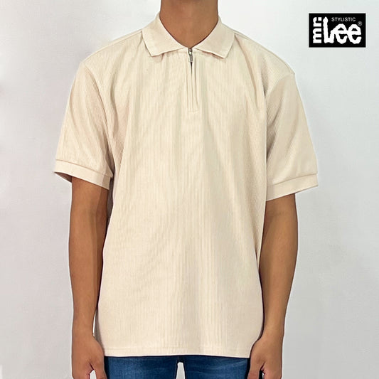 Stylistic Mr. Lee Men's Basic Collared Shirt Relaxed Fit 170252 (Beige)