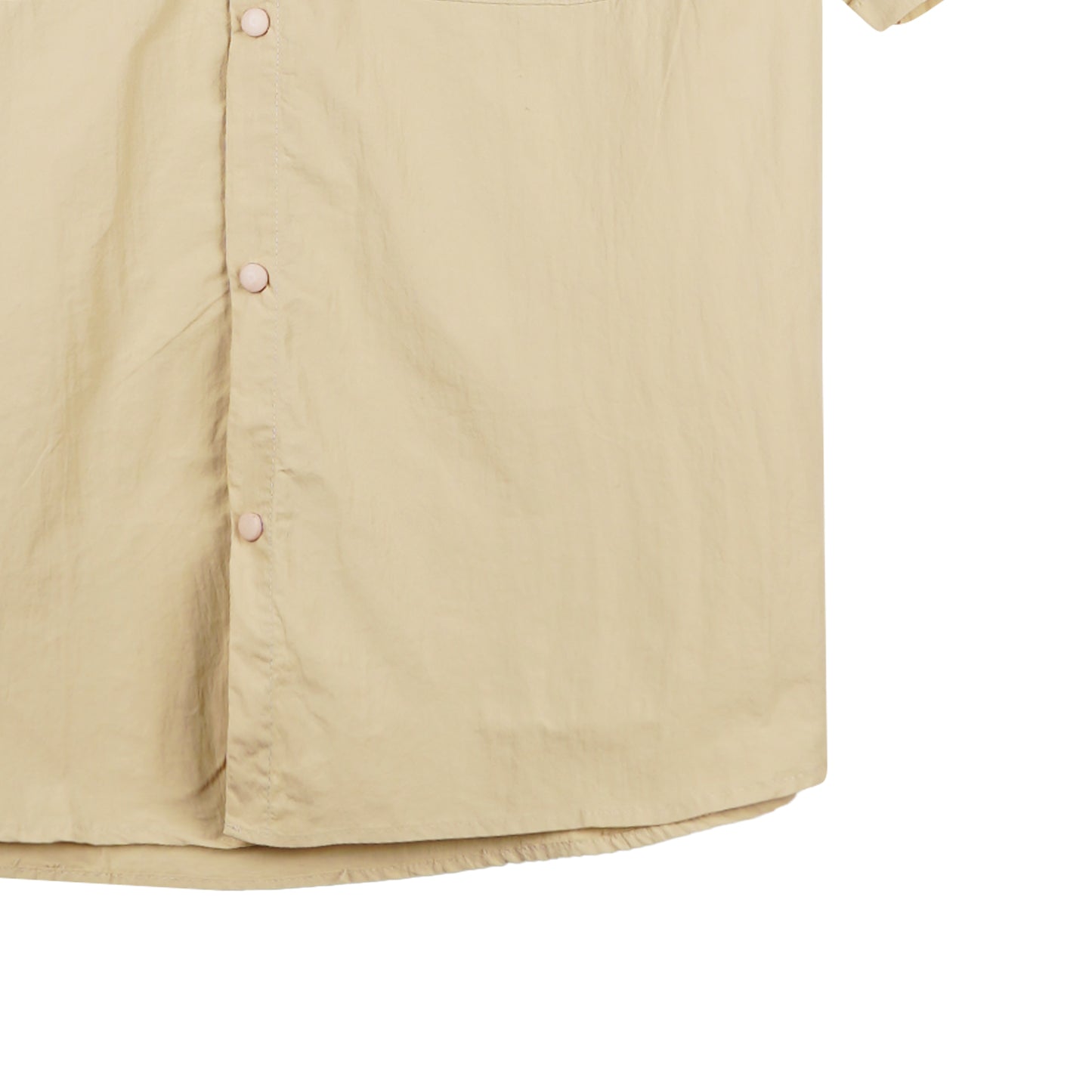 RRJ Men's Basic Woven Shirt Boxy Fitting Taslan Fabric 160603 (Beige)