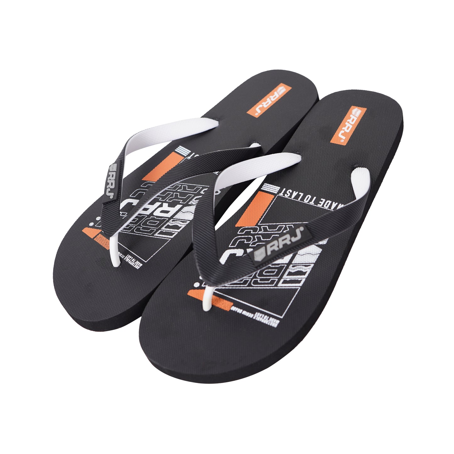 RRJ Men's Basic Accessories Printed Slipper 161462 (Black)