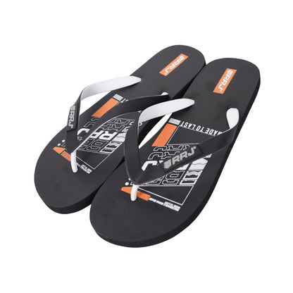 RRJ Men's Basic Accessories Printed Slipper 161462 (Black)