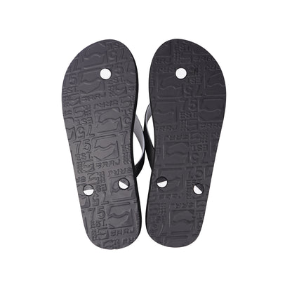RRJ Men's Basic Accessories Printed Slipper 161462 (Black)