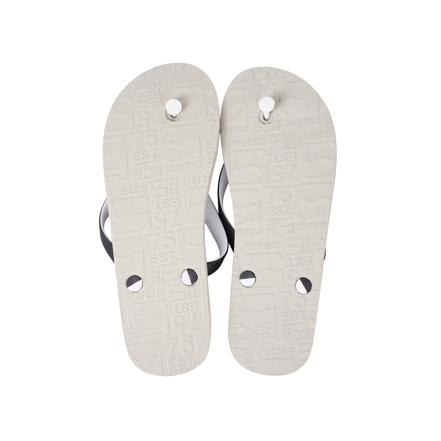 RRJ Men's Basic Accessories Printed Slipper 161462 (Light Gray)