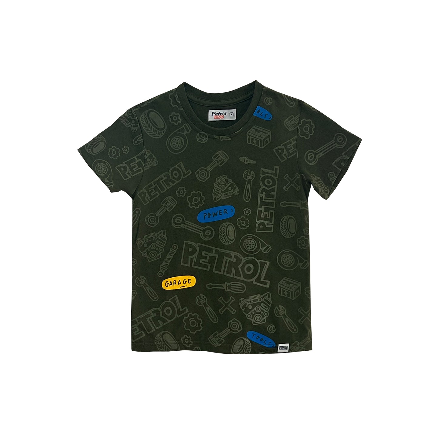 Petrol Children's Basic Tees Regular Fitting CVC Jersey Fabric for Kid's 157746-U (Fatigue)