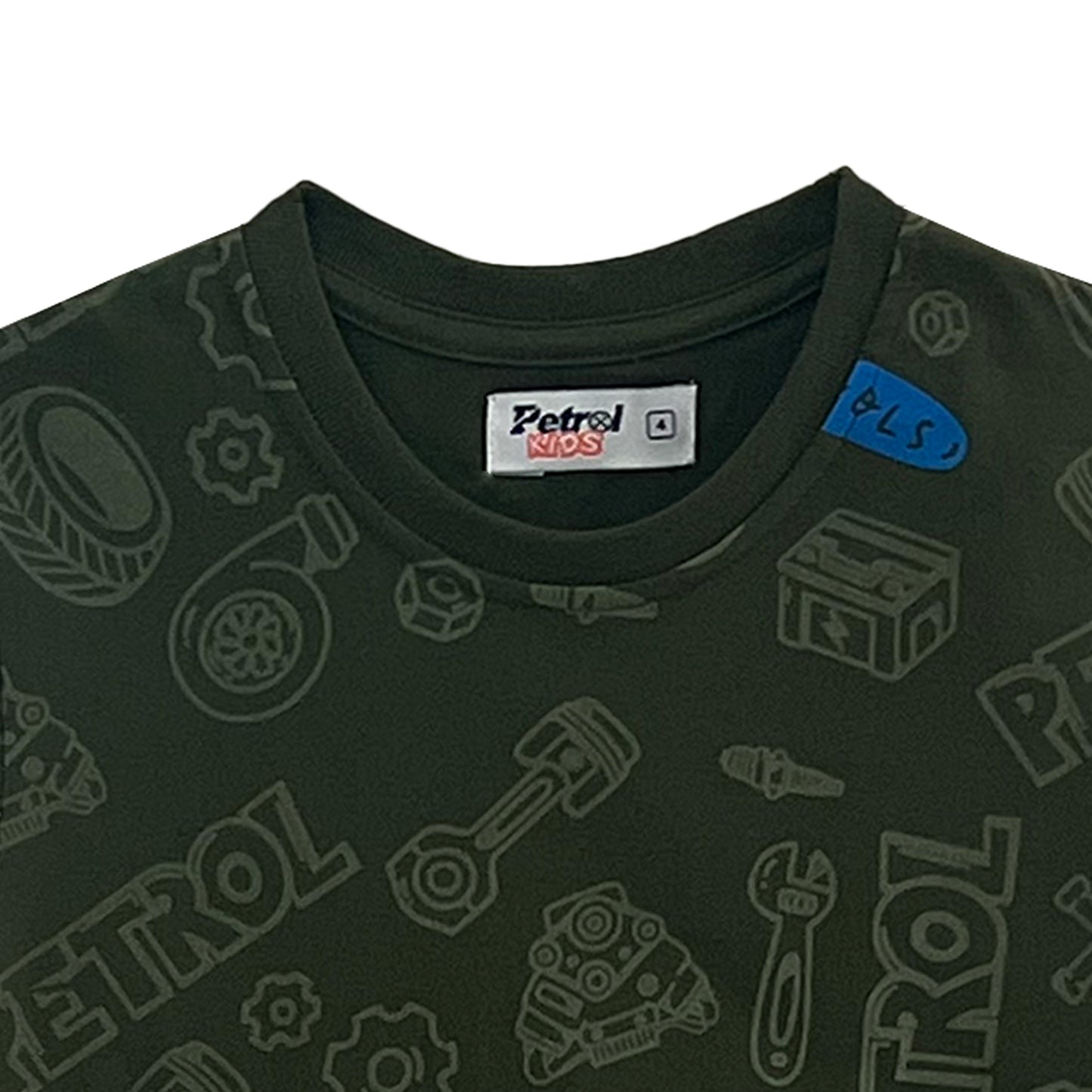 Petrol Children's Basic Tees Regular Fitting CVC Jersey Fabric for Kid's 157746-U (Fatigue)