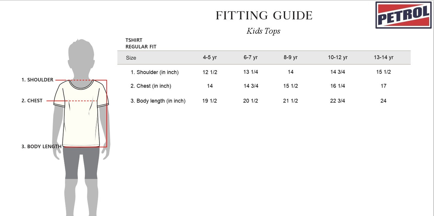 Petrol Children's Basic Tees Regular Fitting CVC Jersey Fabric for Kid's 157746-U (Fatigue)