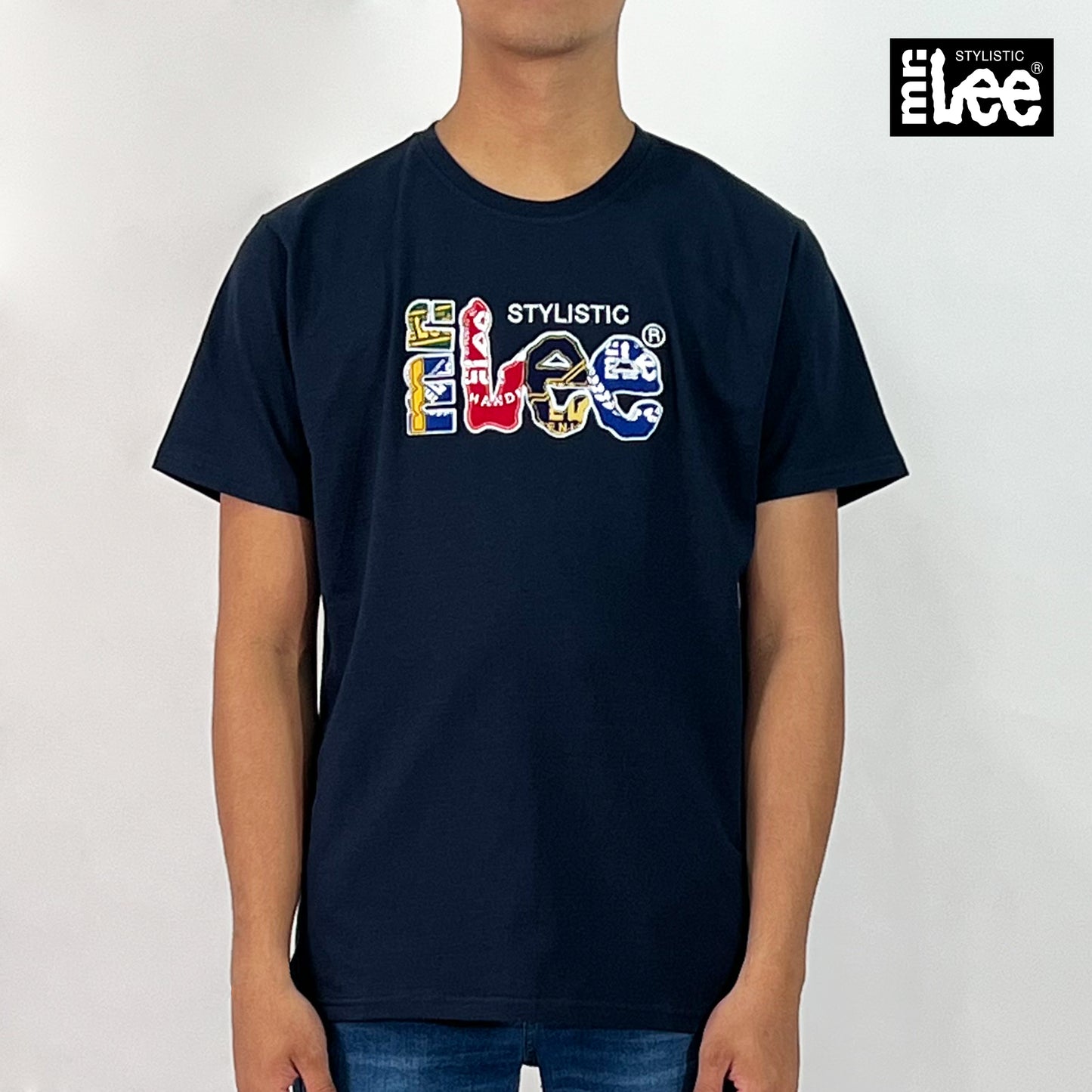 Stylistic Mr. Lee Men's Basic Tees Semi Body Fit 122466 (Navy)
