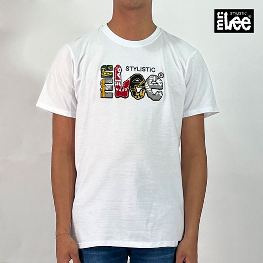 Stylistic Mr. Lee Men's Basic Tees Semi Body Fit 122466 (White)
