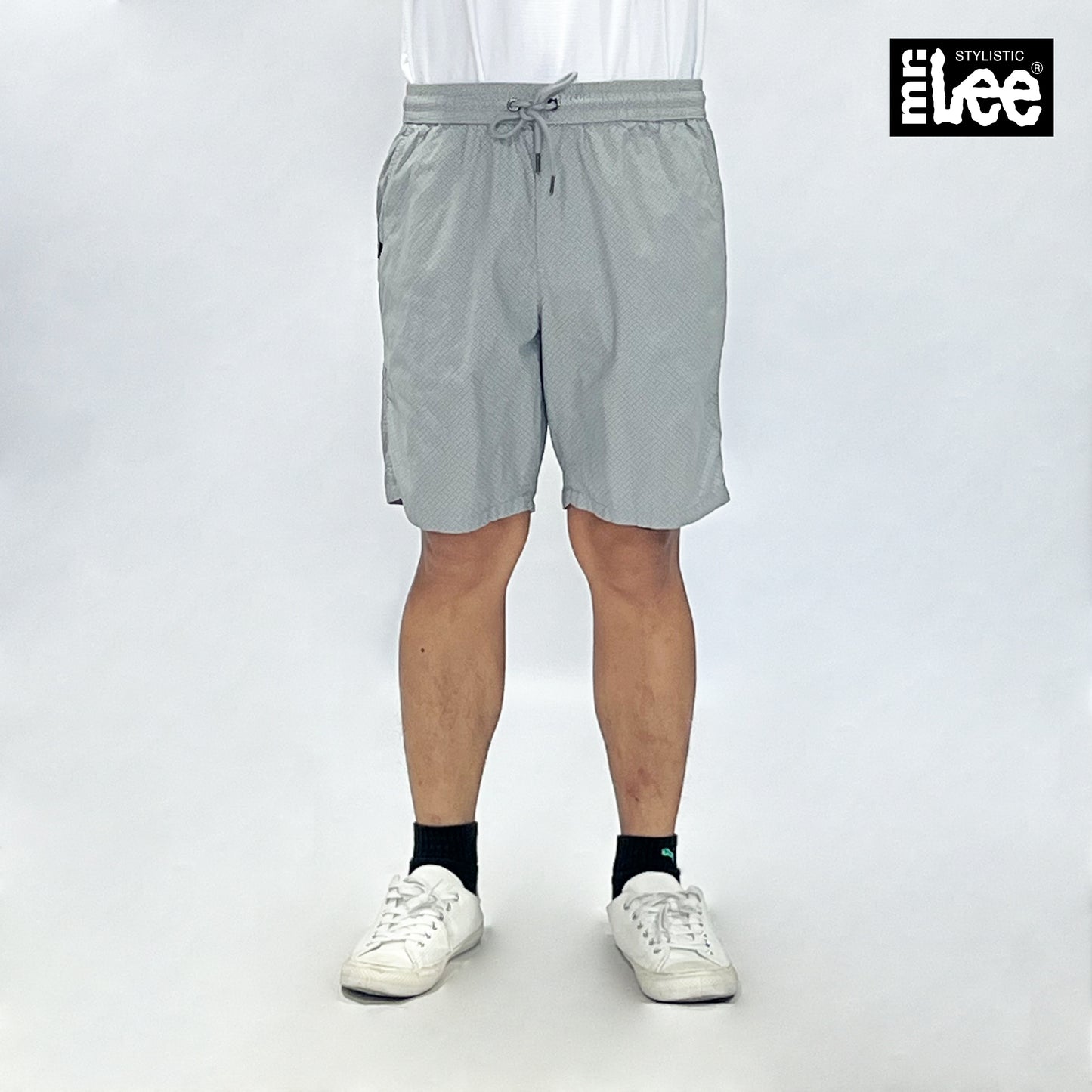 Stylistic Mr. Lee Men's Basic Non-Denim Jogger Short Mid Waist 174286-U (Gray)