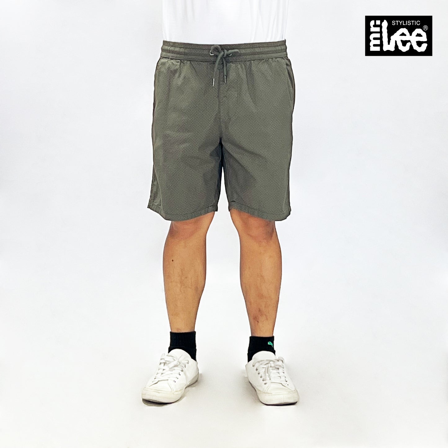 Stylistic Mr. Lee Men's Basic Non-Denim Jogger Short Mid Waist 174286-U (Taupe)