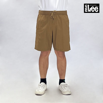 Stylistic Mr. Lee Men's Basic Non-Denim Jogger Short Mid Waist 174451-U (Brown)