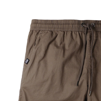 Stylistic Mr. Lee Men's Basic Non-Denim Jogger Short Mid Waist 174451-U (Taupe)