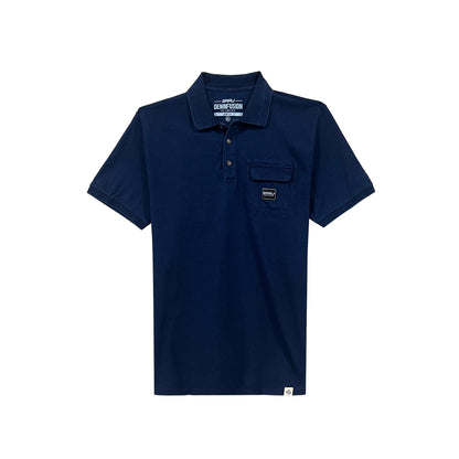 RRJ Men's Basic Collared Shirt Semibody Fitting 121945 (Dark Wash)
