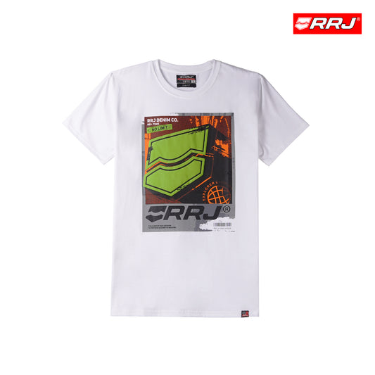 RRJ Men's Basic Tees Semibody Fitting 173772-U (White)