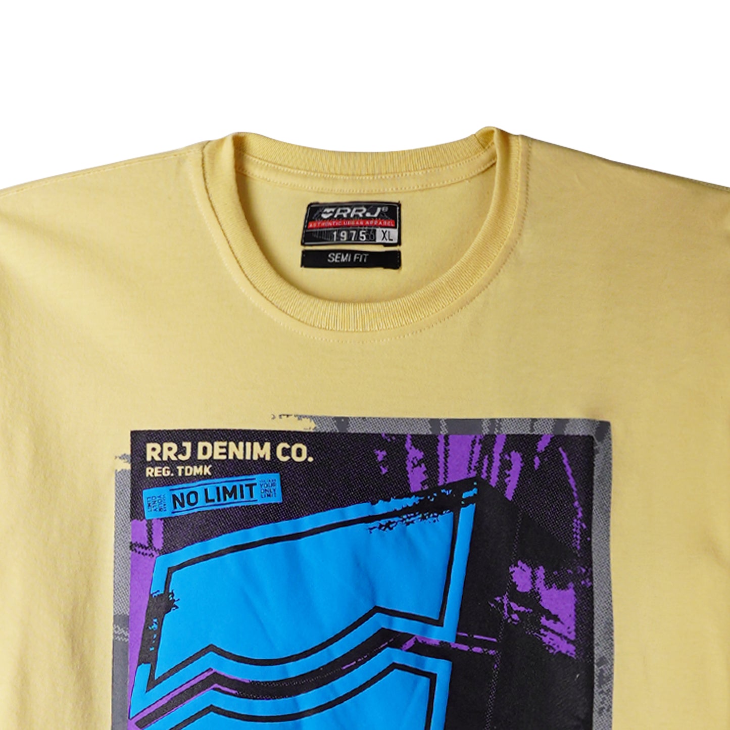 RRJ Men's Basic Tees Semibody Fitting 173772-U (Yellow)