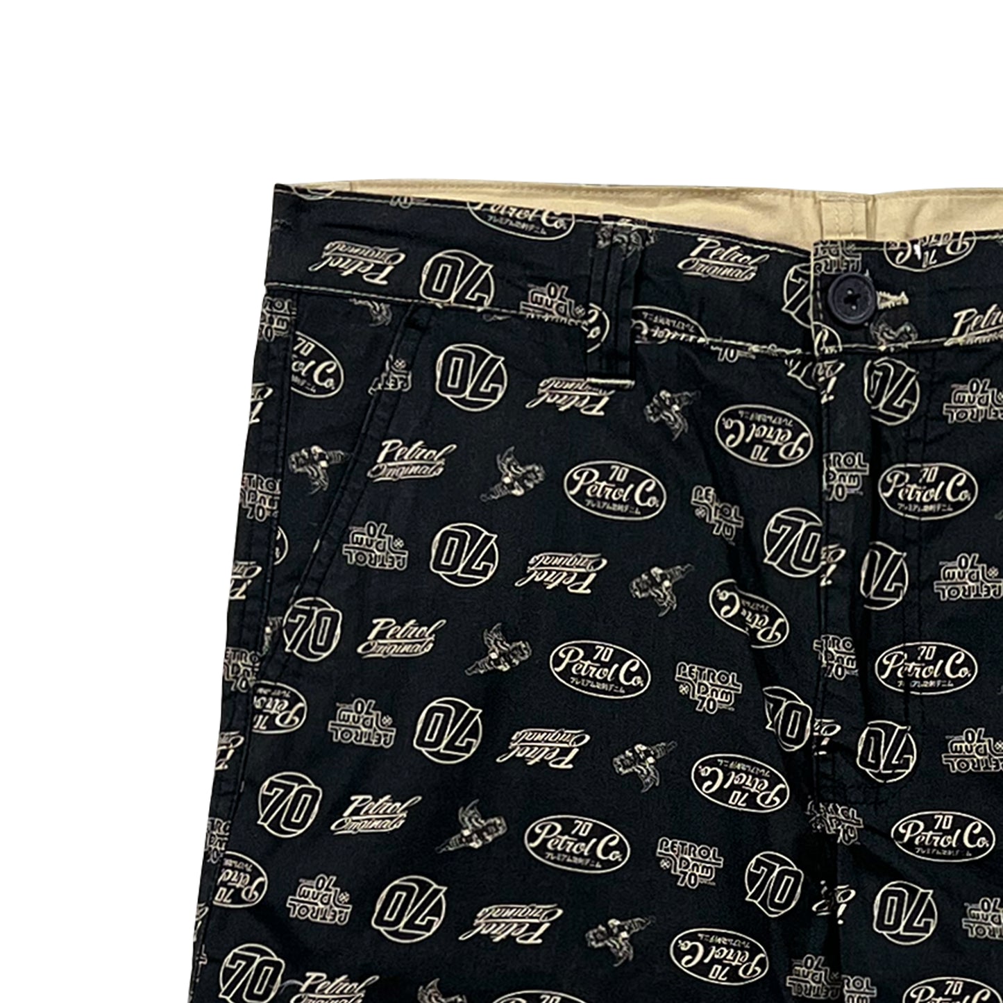 Petrol Men's Basic Non-Denim Reversible Short 165925 (Light Khaki Black)