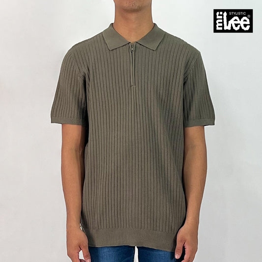 Stylistic Mr. Lee Men's Basic Collared Shirt Relaxed Fit 170239 (Fatigue)
