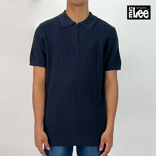 Stylistic Mr. Lee Men's Basic Collared Shirt Relaxed Fit 170239 (Navy)