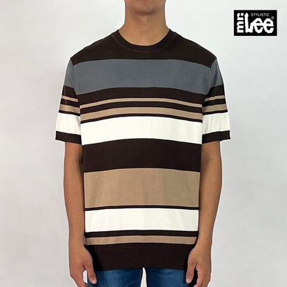 Stylistic Mr. Lee Men's Basic Tees Relaxed Fit 169313 (Brown)