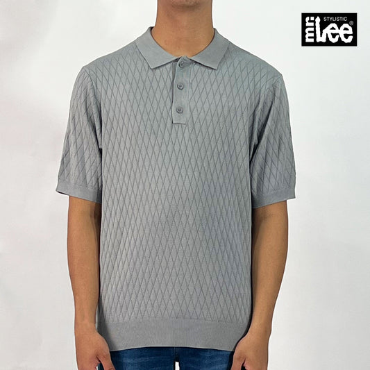 Stylistic Mr. Lee Men's Basic Collared Shirt Relaxed Fit 170261 (Gray)
