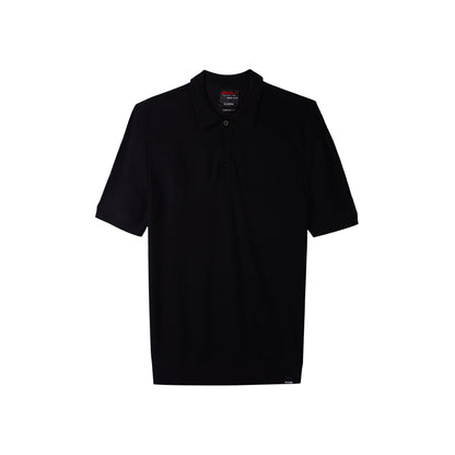 RRJ Men's Basic Collared Shirt Comfort Fitting 169657 (Black)