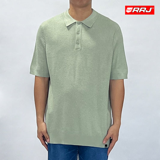 RRJ Men's Basic Collared Shirt Comfort Fitting 169657 (Sage)