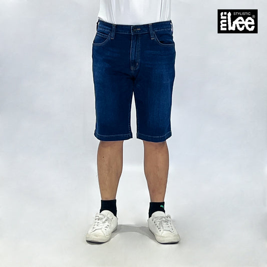 Stylistic Mr. Lee Men's Basic Denim Tapered Short Mid Waist 170616 (Dark Shade)