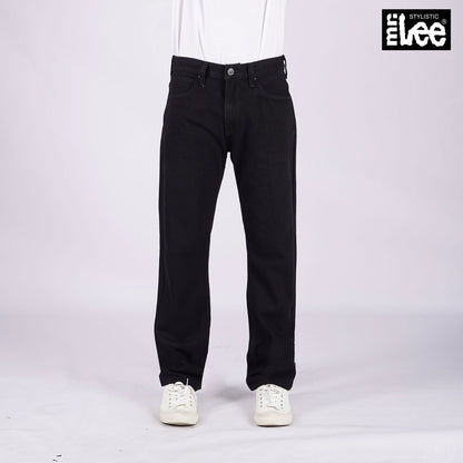 Stylistic Mr. Lee Men's Basic Denim Pants Regular Straight Mid Waist 171244 (Black)