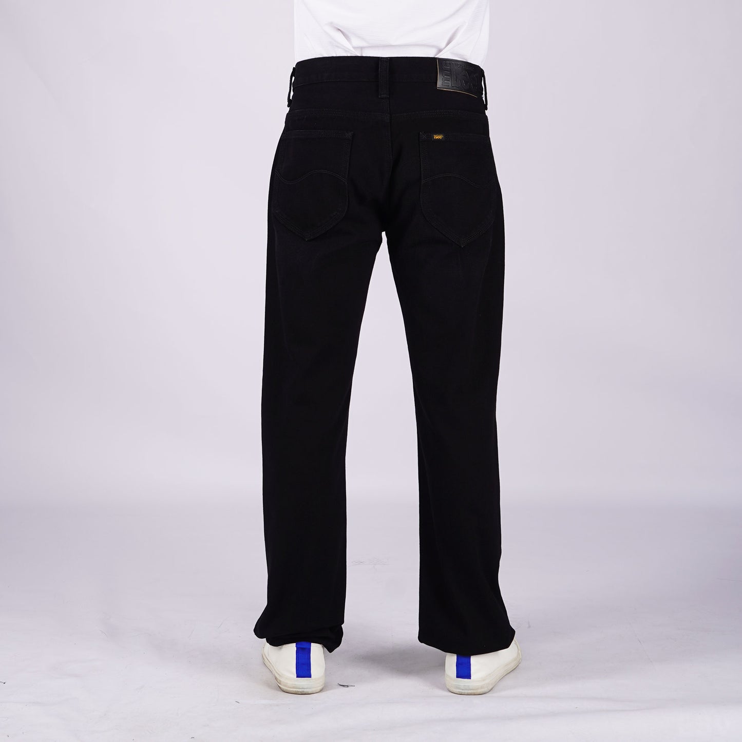 Stylistic Mr. Lee Men's Basic Denim Pants Regular Straight Mid Waist 171244 (Black)