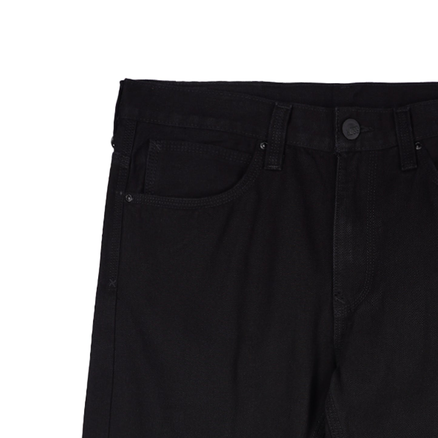 Stylistic Mr. Lee Men's Basic Denim Pants Regular Straight Mid Waist 171244 (Black)