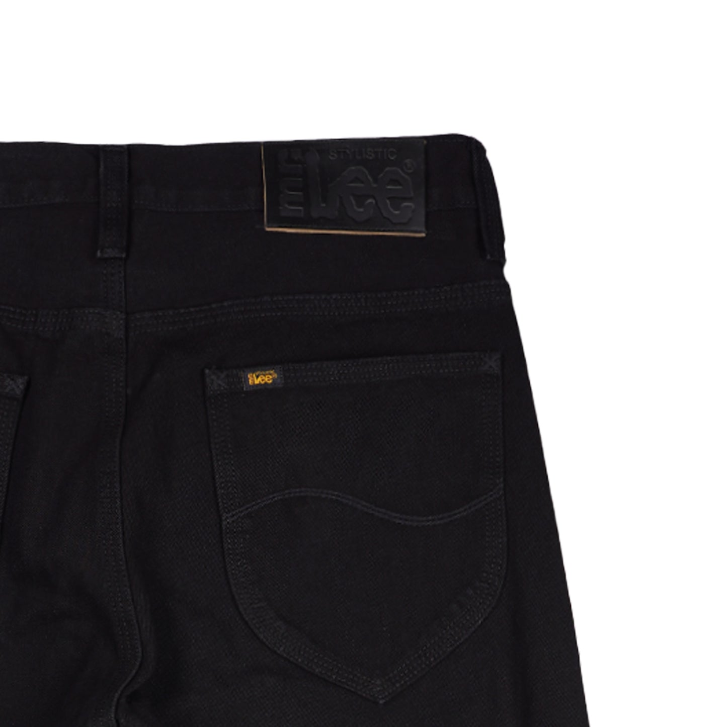 Stylistic Mr. Lee Men's Basic Denim Pants Regular Straight Mid Waist 171244 (Black)