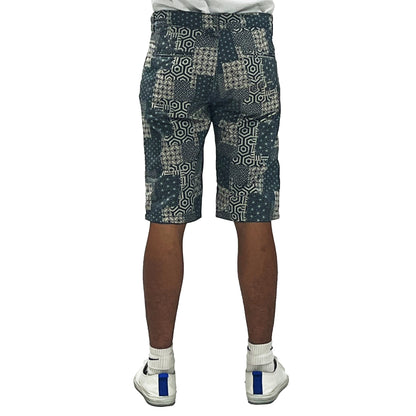 Bobson Japanese Men's Basic Non-Denim Reversible Short Mid Waist 172275 (Teal Teal)